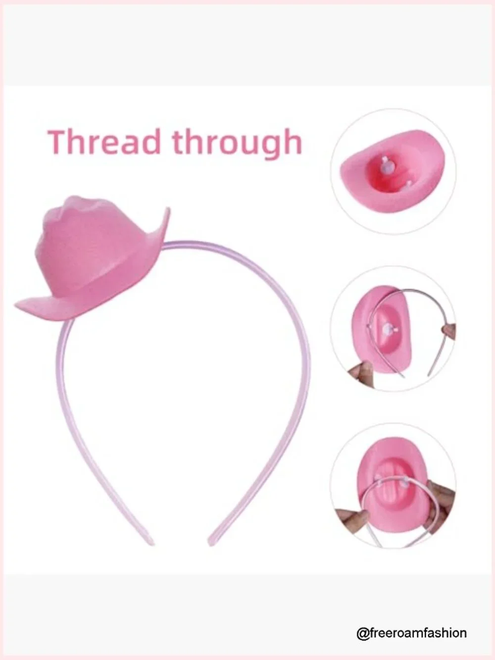 Set of 2 Cowboy Mini Hat Headbands for Party Costumes